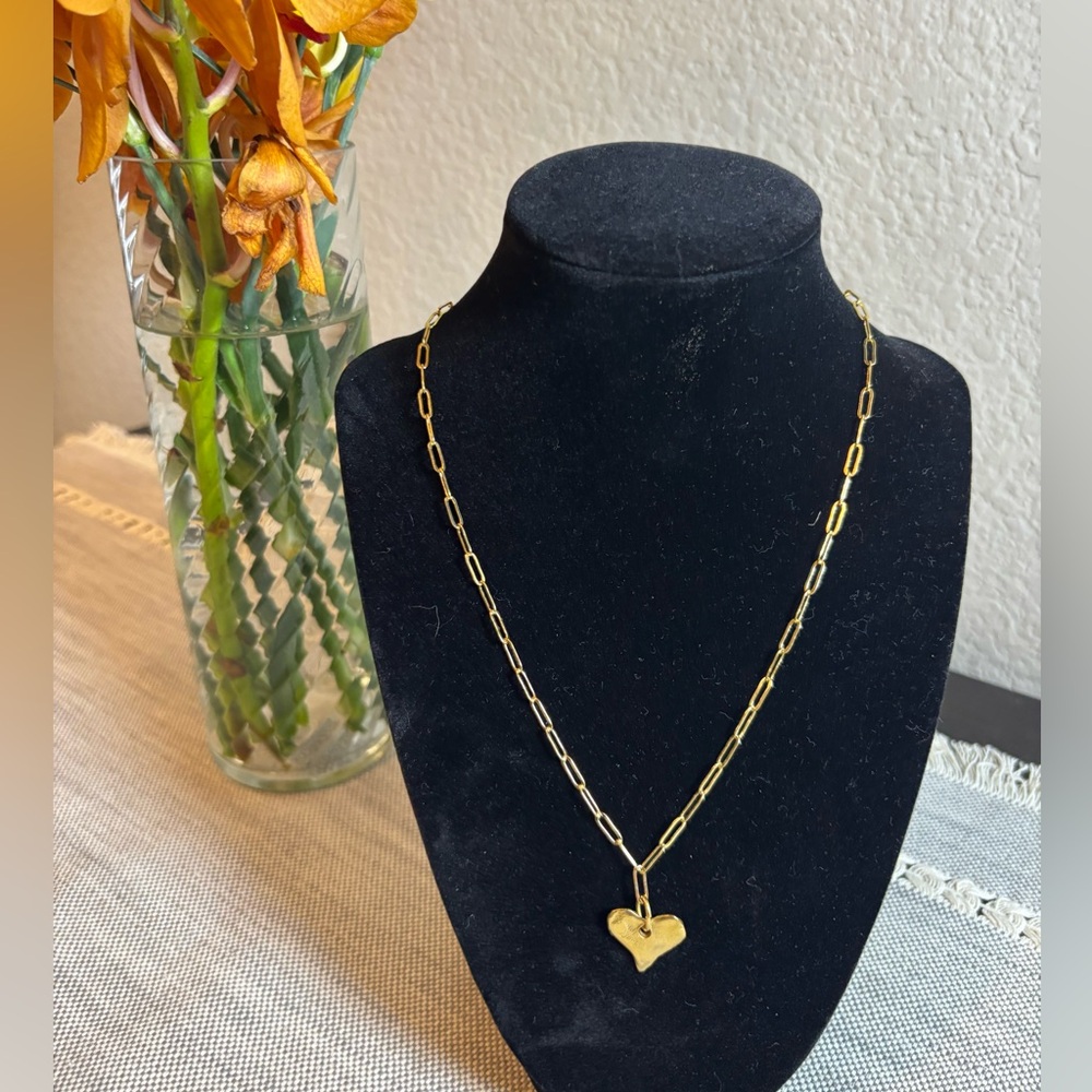 Gold Heart Link Necklace - Women Jewelry Necklace
